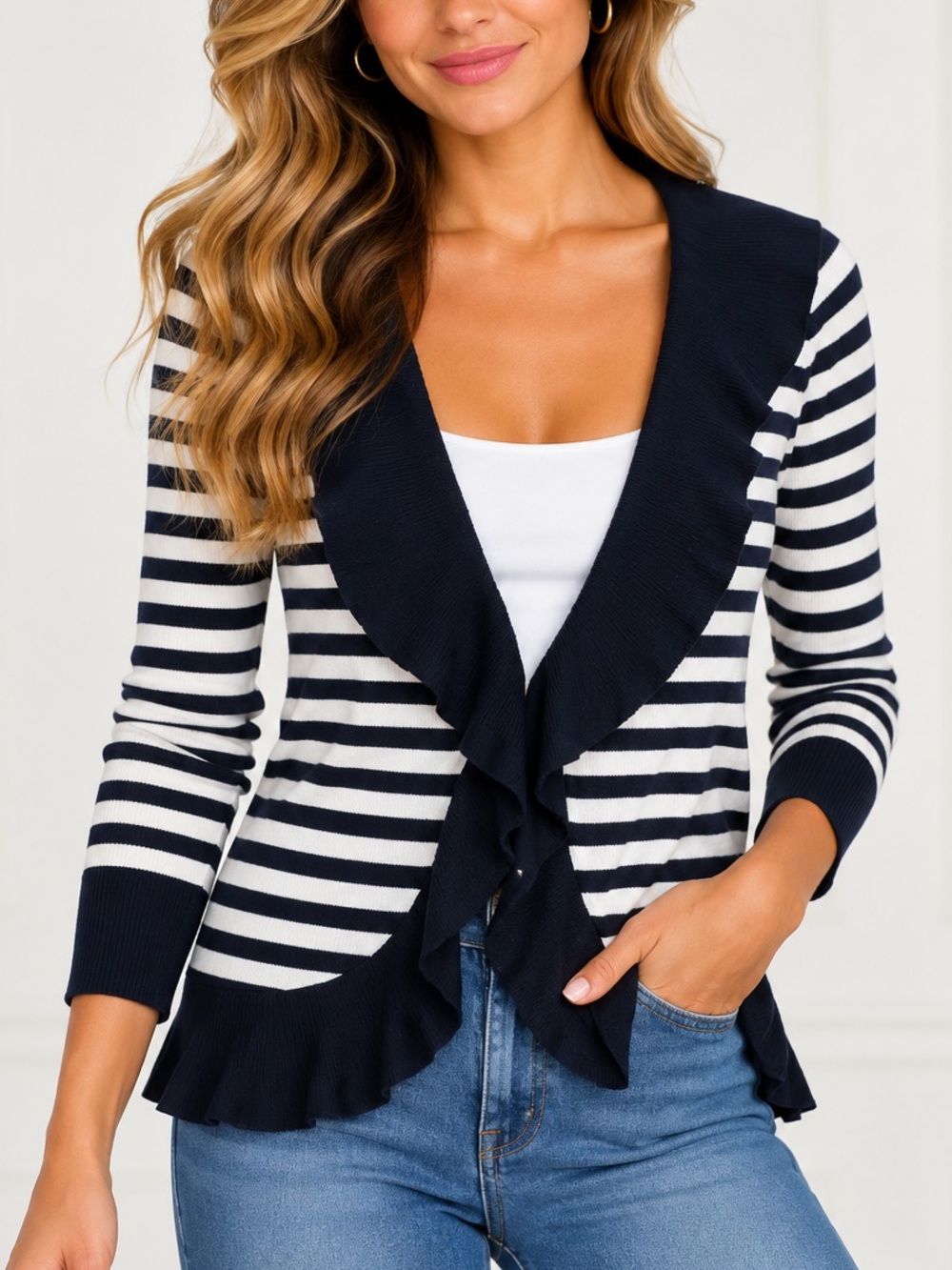White House Black Market Silk Blend Cardigan Sweater